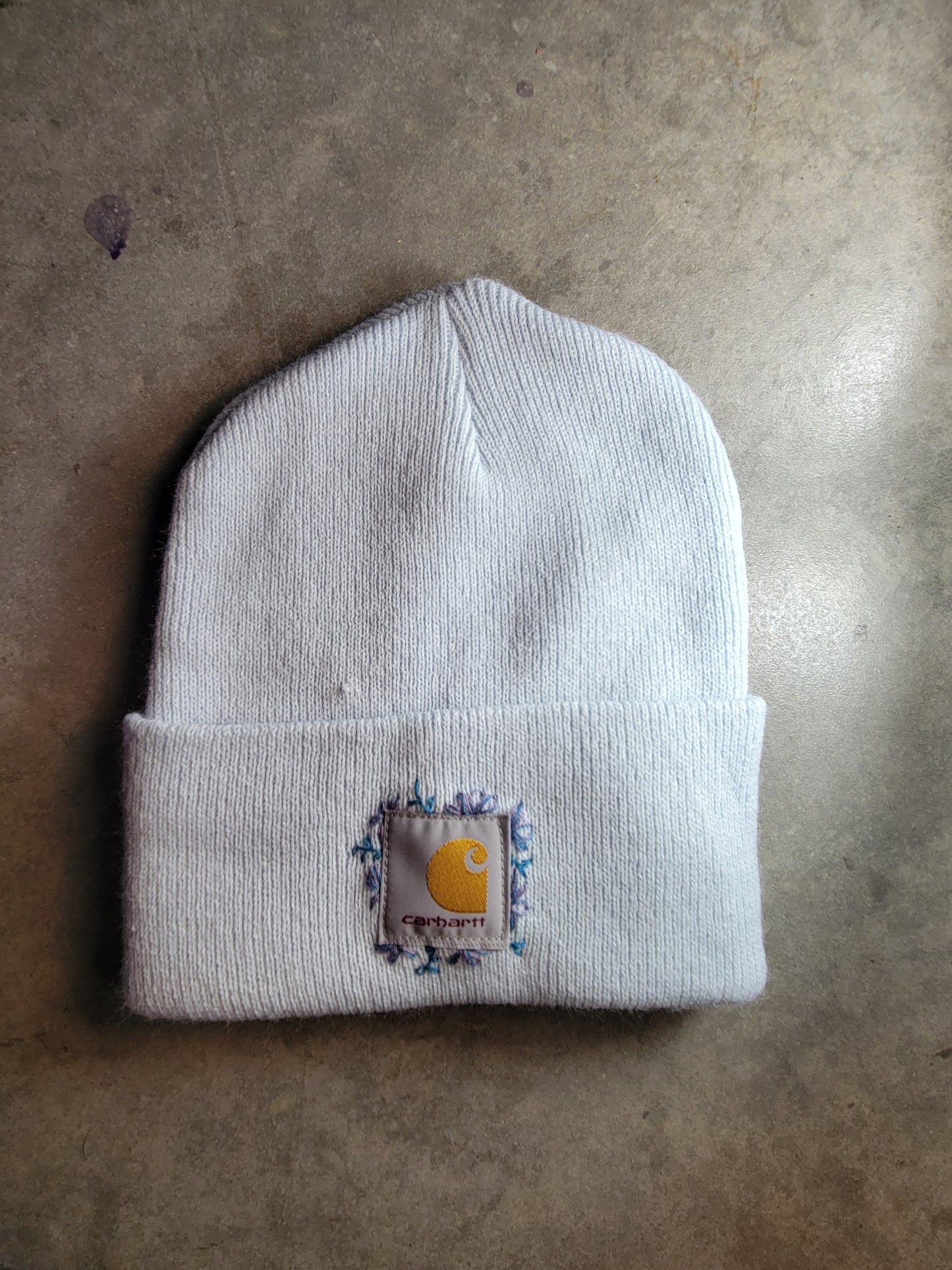 Adult Winter Beanie with Flowers