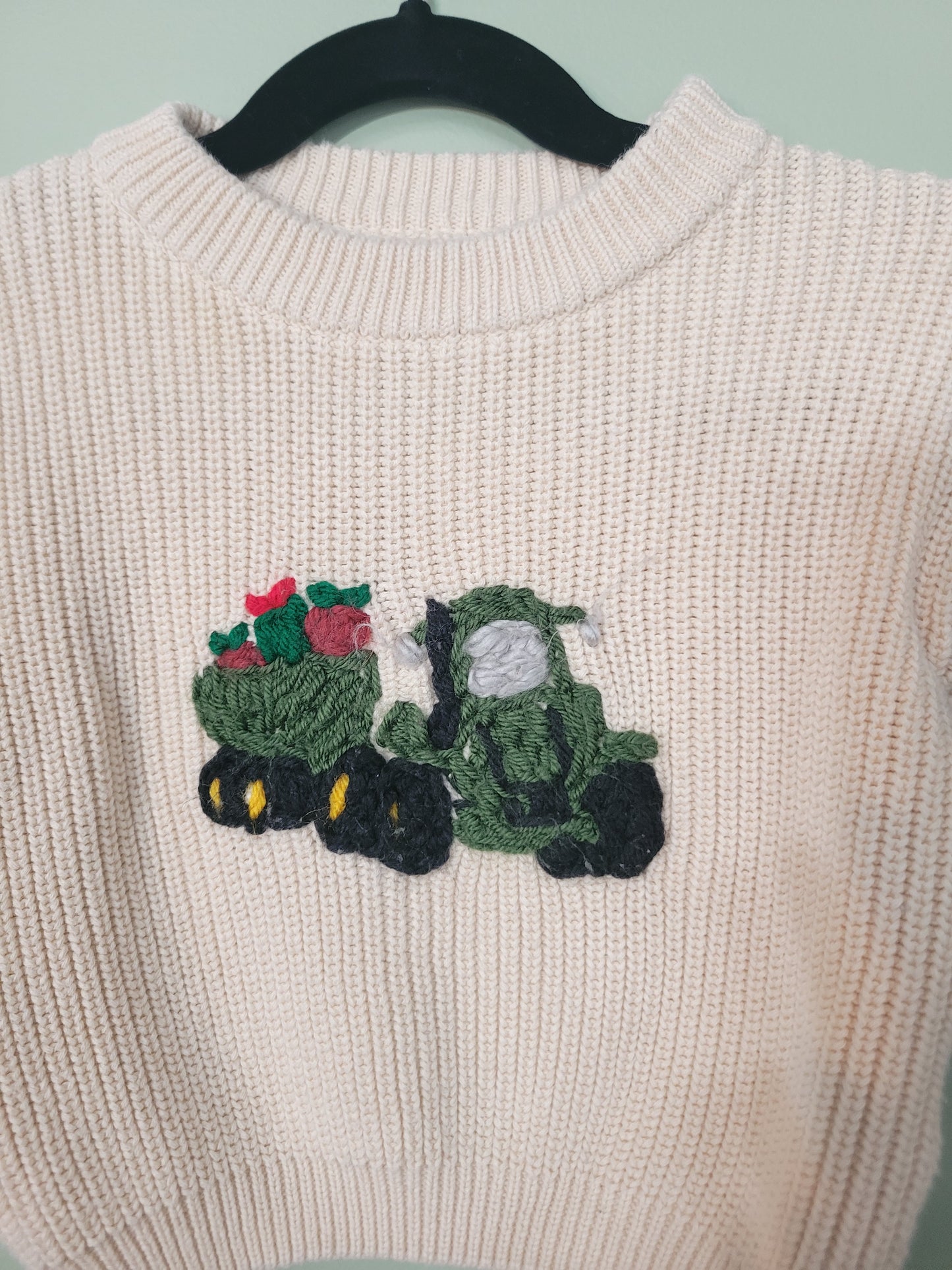 Christmas Tractor & Grain Cart Sweater