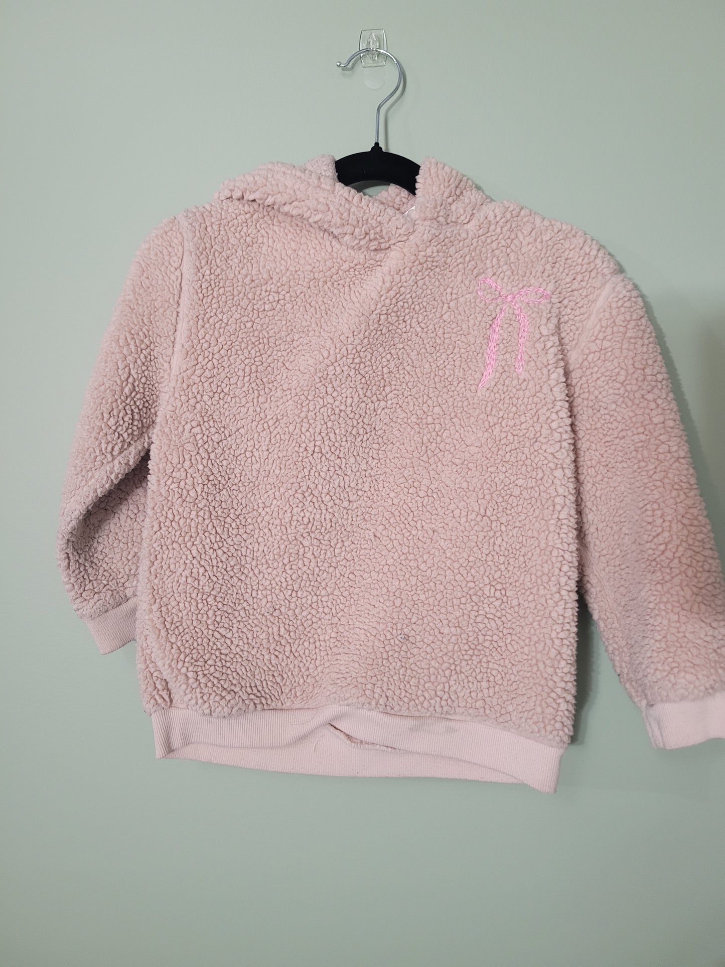 Sherpa Girls Hoodie with Bow