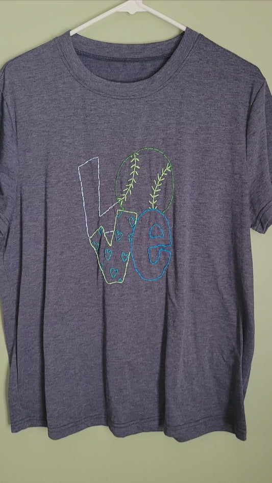 LOVE Baseball/Softball T-Shirt-XL