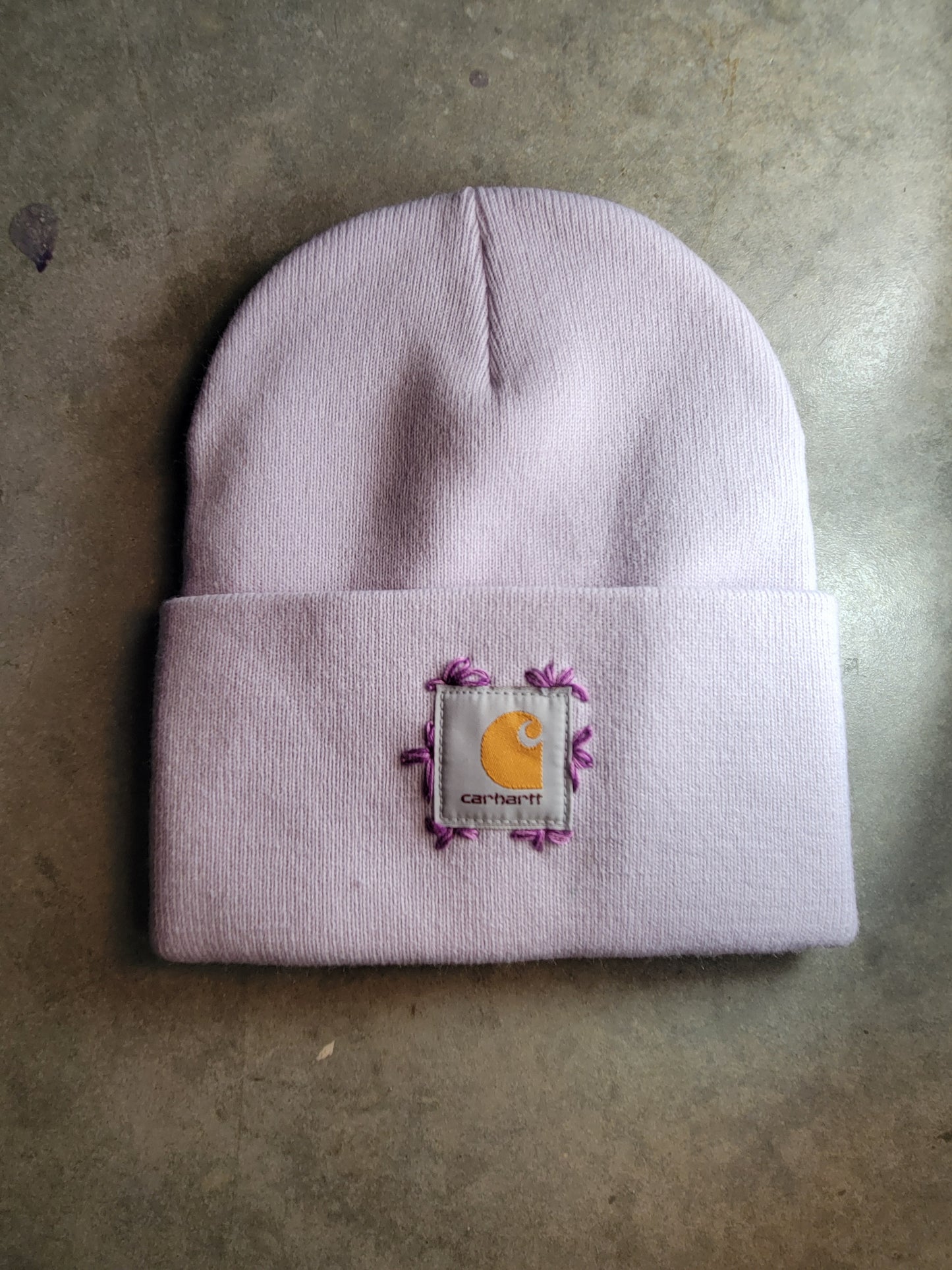Adult Winter Beanie with Flowers