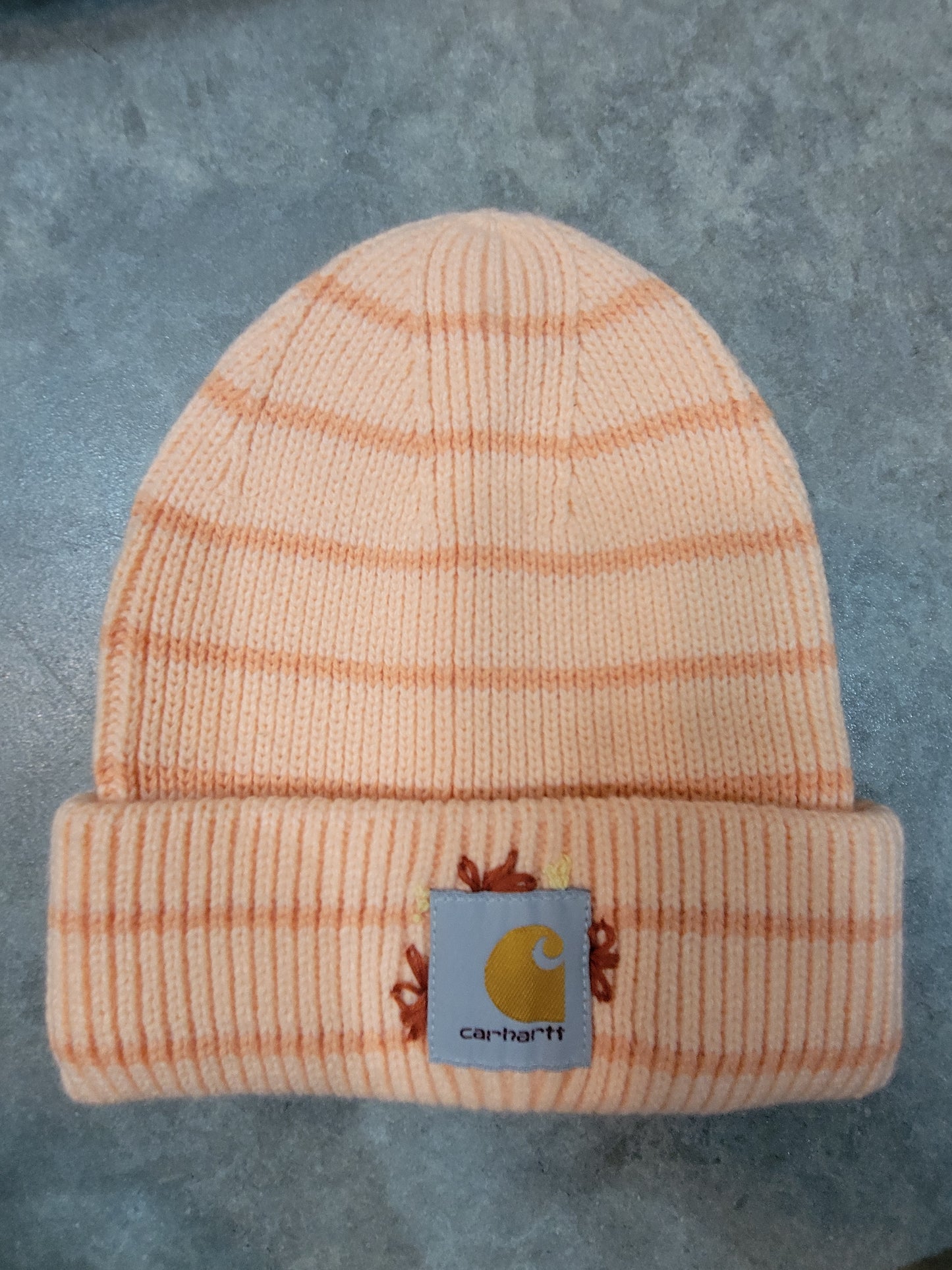 Adult Winter Beanie with Flowers