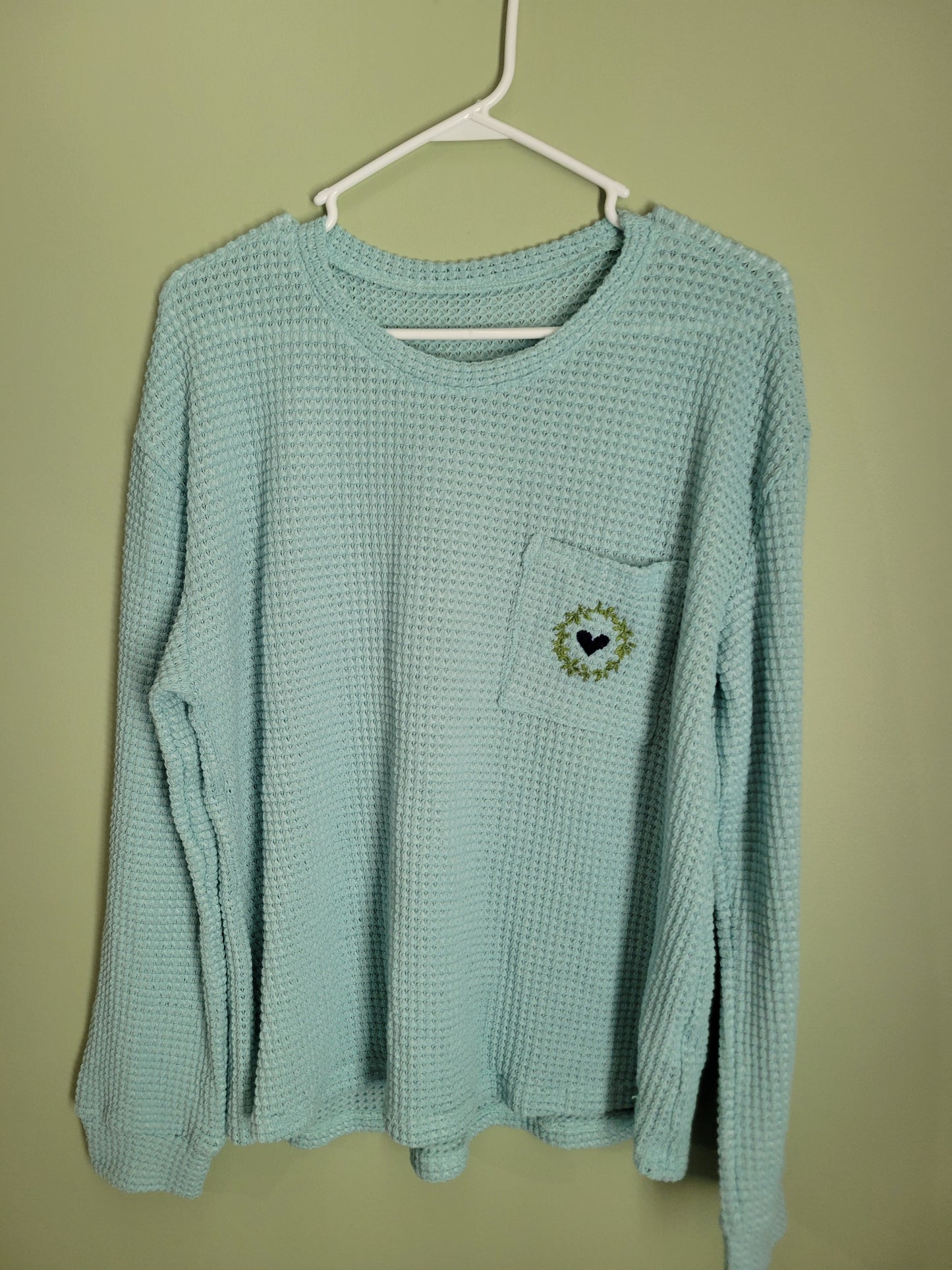 Heart with Wreath Long Sleeve Shirt-XL