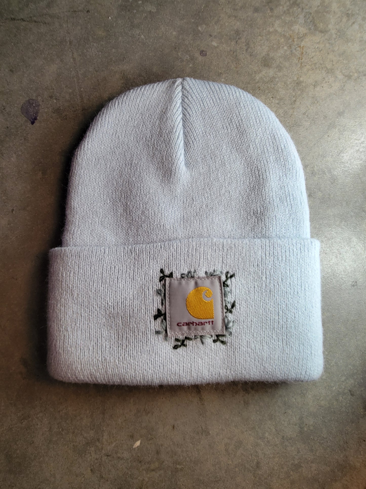 Adult Winter Beanie with Flowers