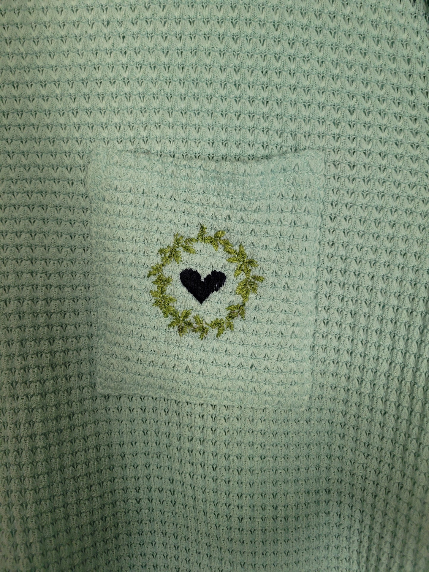 Heart with Wreath Long Sleeve Shirt-XL