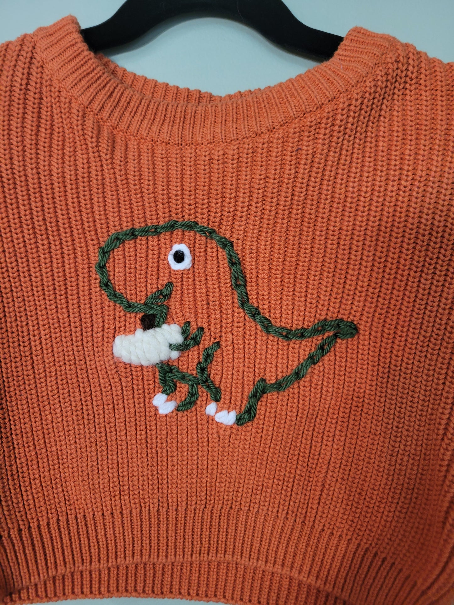 Dinosaur with Pumpkin Sweater
