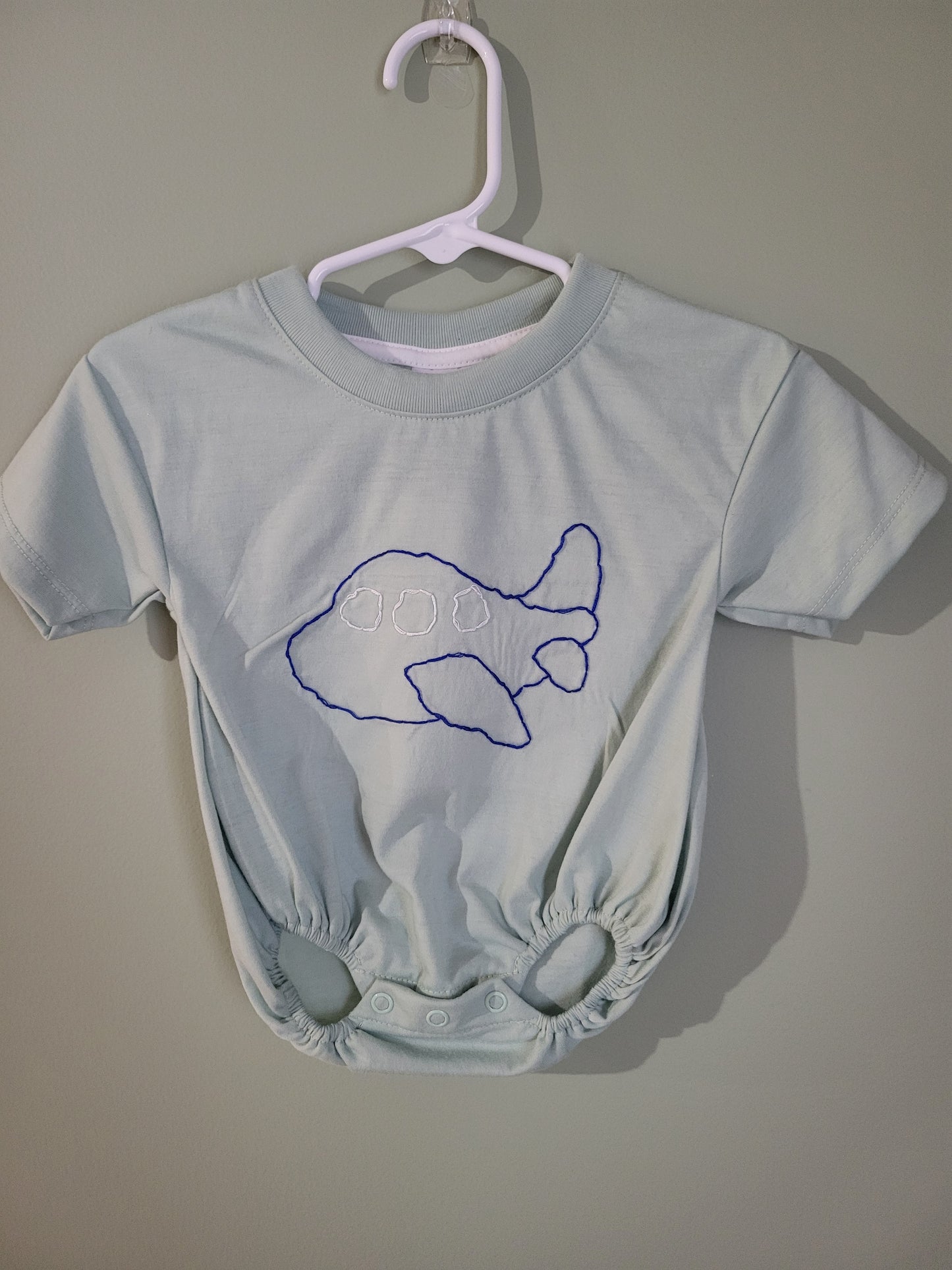 Airplane Bubble Romper-3month