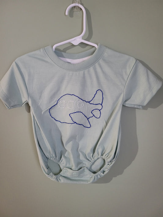Airplane Bubble Romper-3month