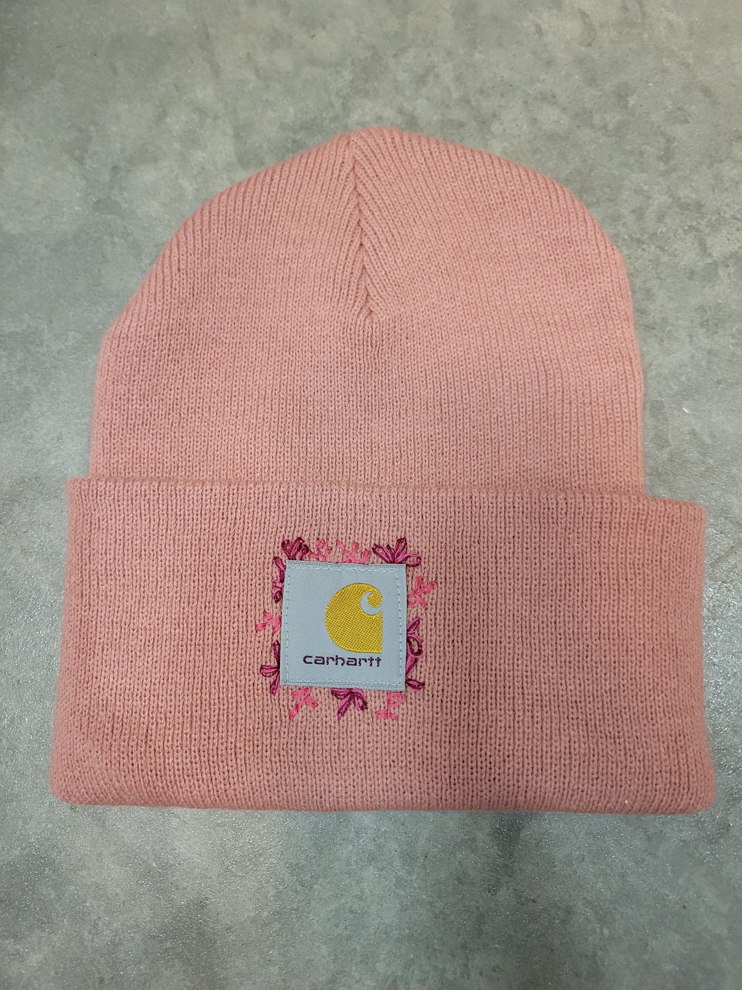 Adult Winter Beanie with Flowers