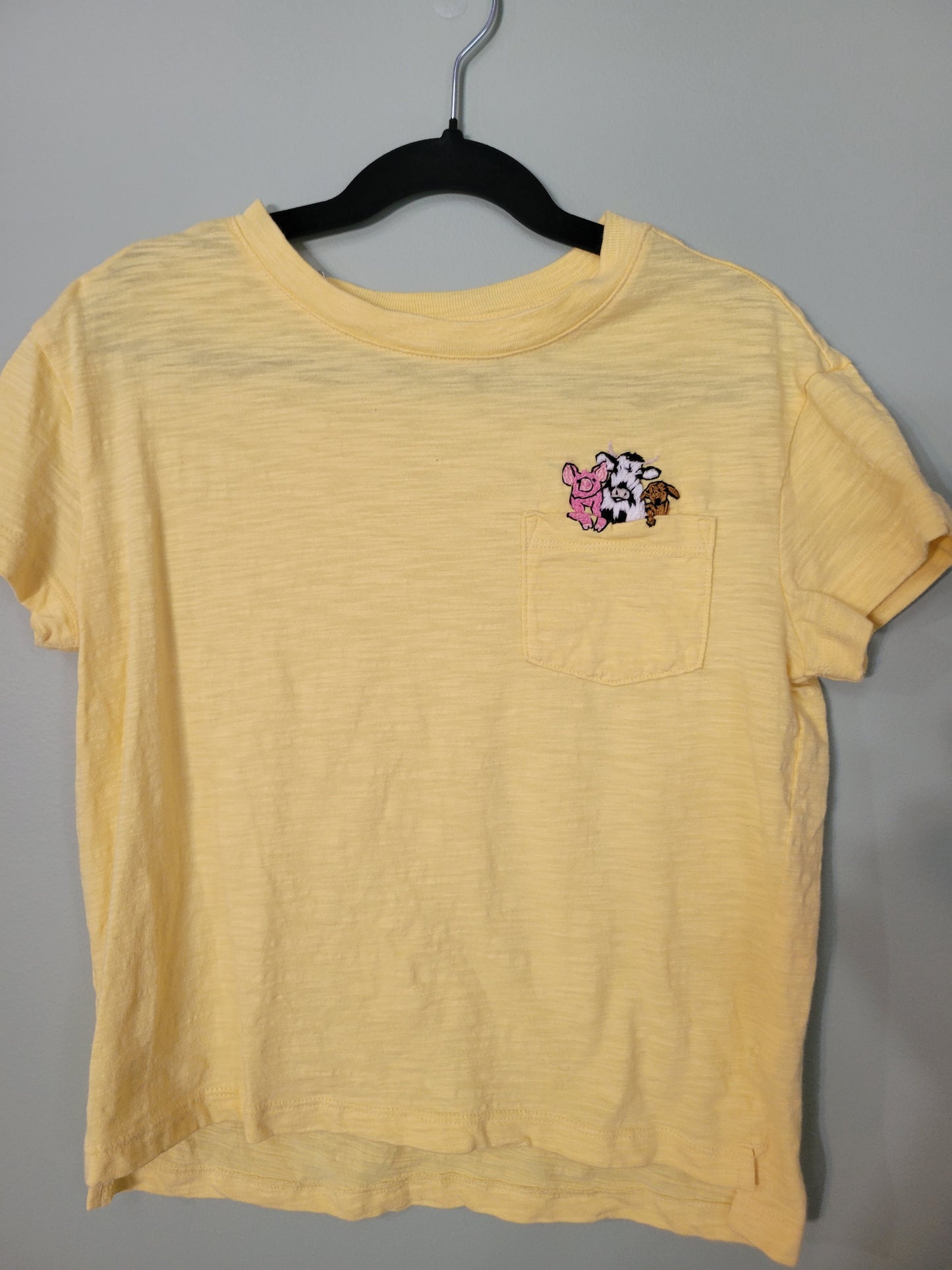 Pocket Tee with Pig, Cow & Goat
