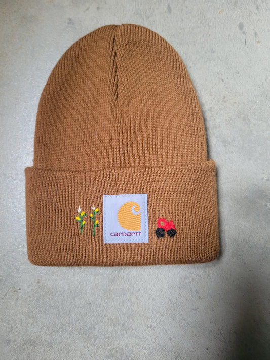 Infant Red Tractor Winter Beanie